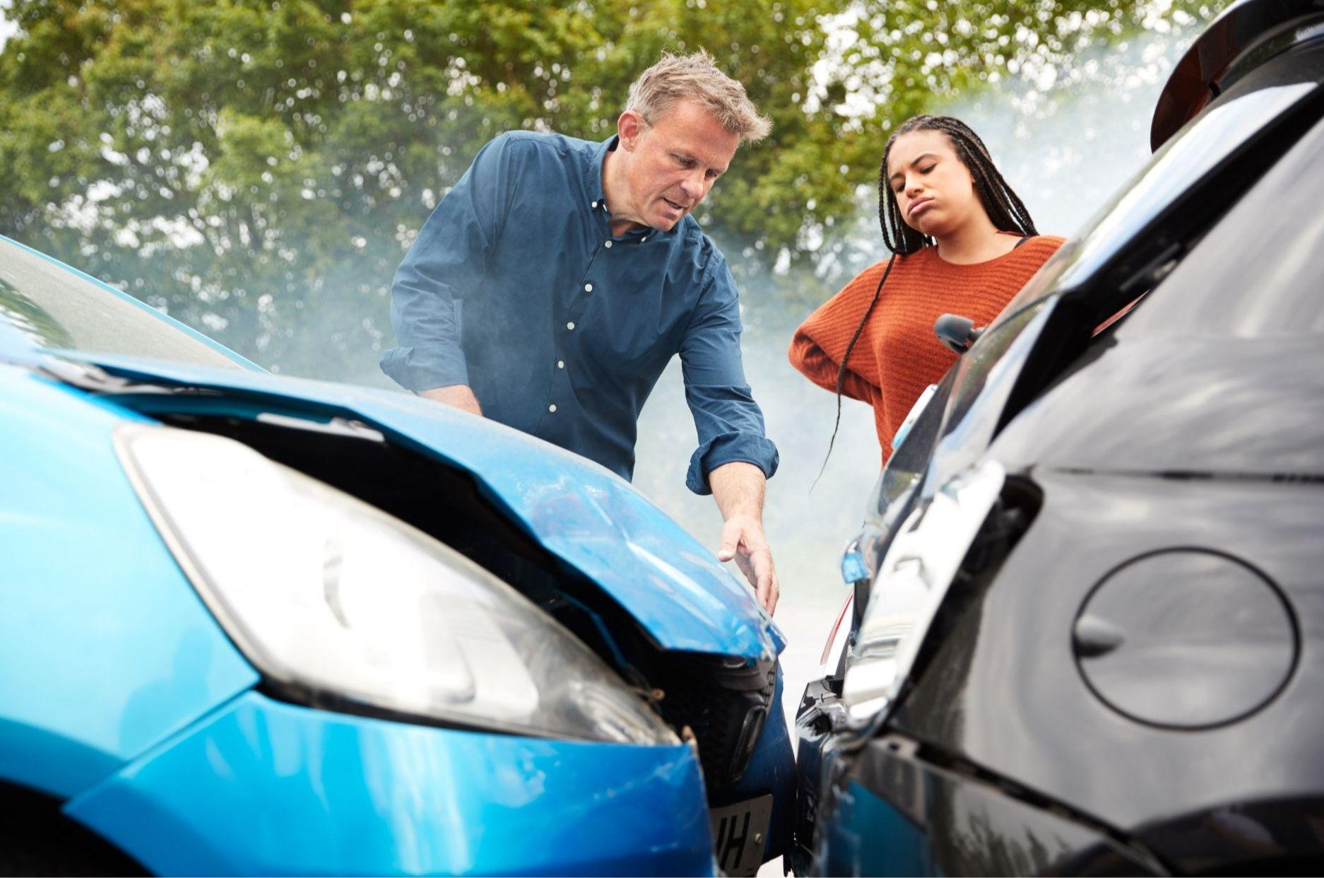Who is at fault in a parking lot car accident?